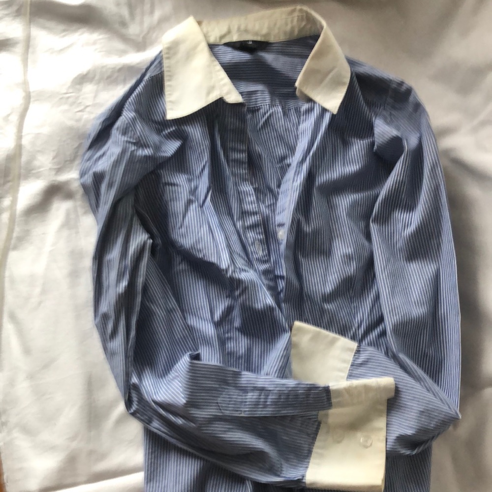 Blue stripe button down - Picture 2 of 5
